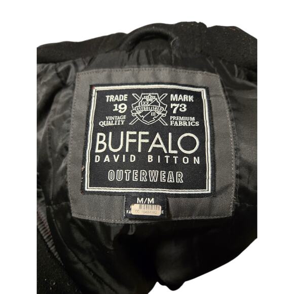 Buffalo David Bitton black button and zipper jacket, size medium - Picture 3 of 3